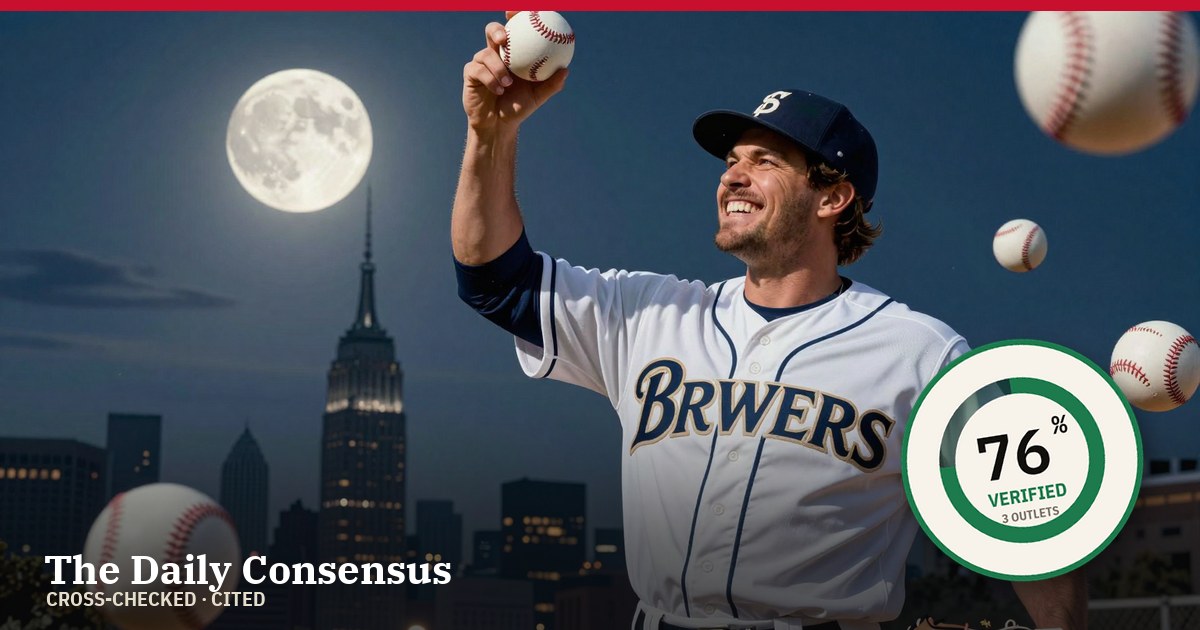 Share image: Brewers Manager Pat Murphy Celebrates With Former Yankee Jake Bauers, Takes Shot at Yankees — 76% verified