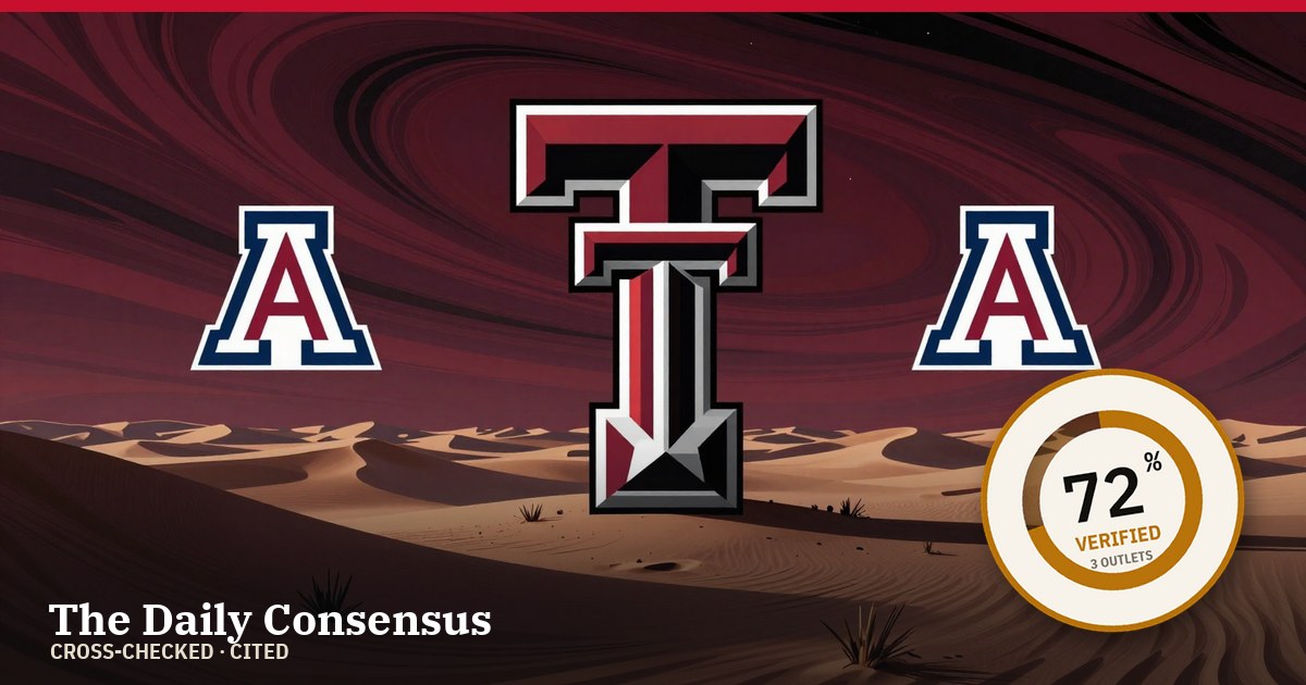 Share image: No. 13 Texas Tech Upsets No. 22 Arizona, Stuns CFP Hopes — 72% verified