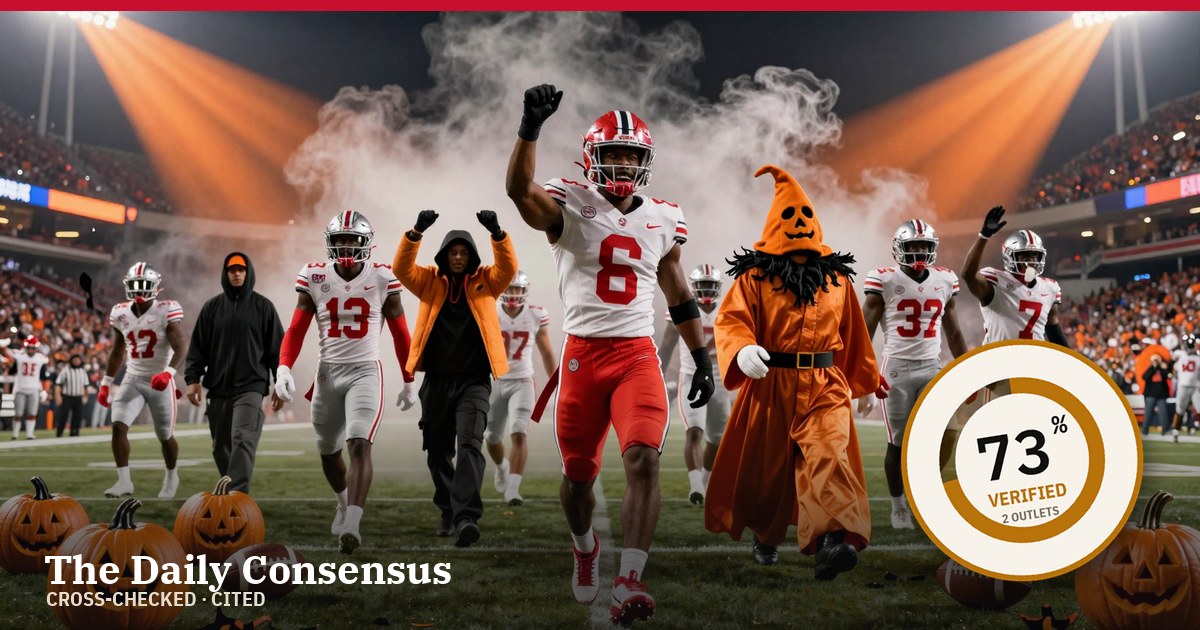 Share image: No. 2 Ohio State Set to Face USC on Halloween Night — 73% verified