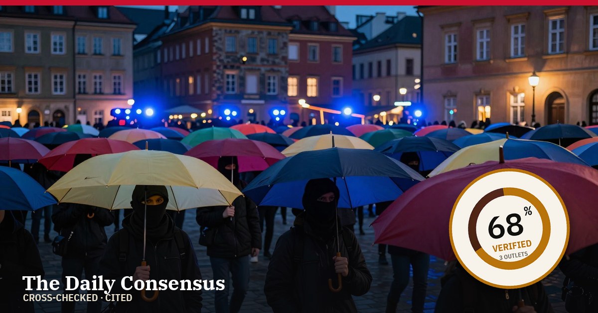 Share image: Polish Protests Erupt Over Top Court Chief's Suspension — 68% verified