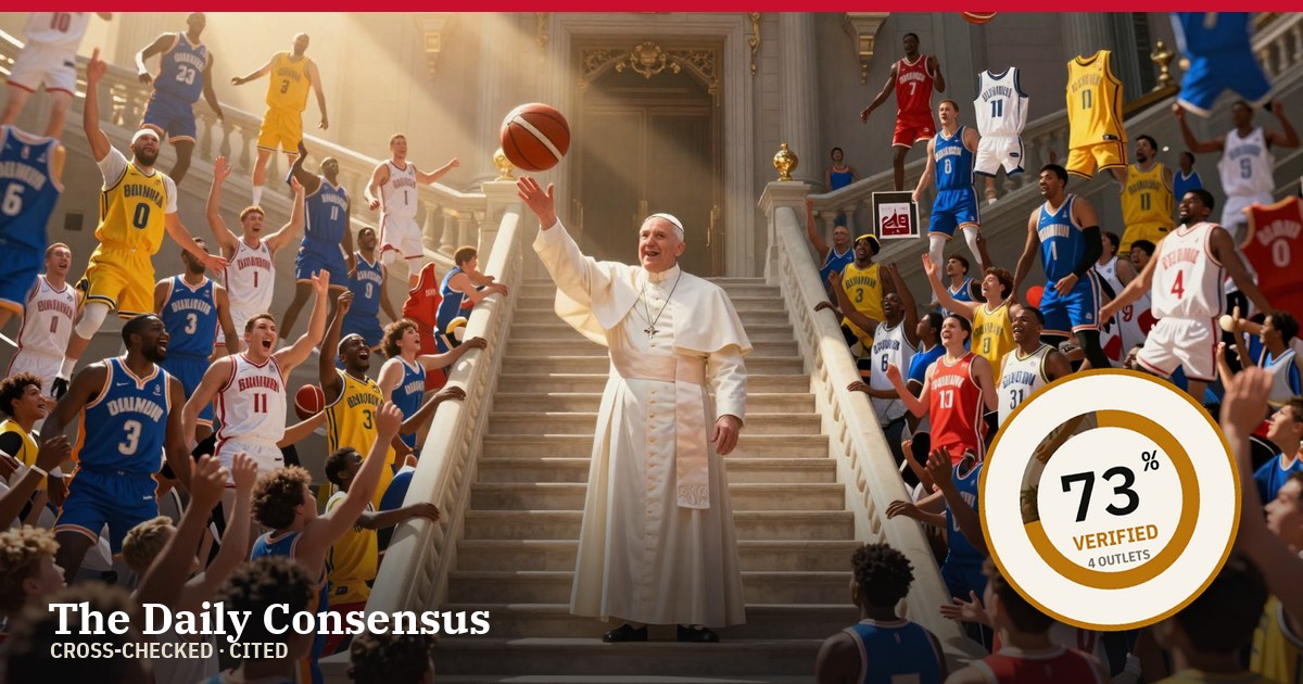 Share image: Pope Leo XIV Encourages Saintliness Through Sports in Vatican Audience — 73% verified
